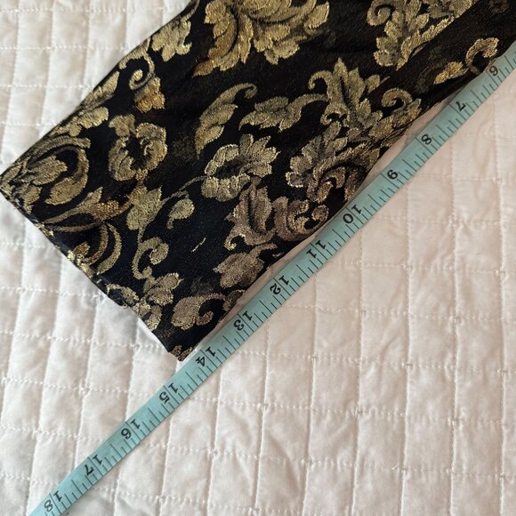 Evan-Picone Womens Luxury Brocade Blazer Jacket Gold & Black Size 10 - Picture 11 of 12